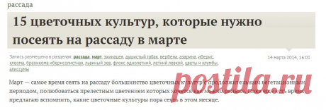 15 цветочных культур, которые нужно посеять на рассаду в марте / рассада / 7dach.ru