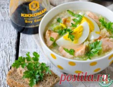 Пшенный суп с семгой и молодой капустой – кулинарный рецепт