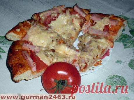 Пицца с ветчиной и сыром