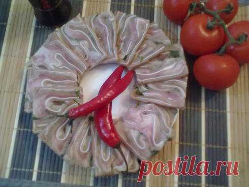 Прессованные свиные ушки...Компанейская закуска))) рецепт с фото