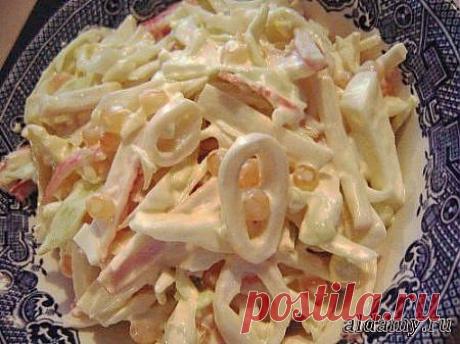 Три простых салатика с кальмарами » Любимые рецепты