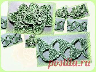Видео мастер-класс: вяжем интересный цветок и красивую тесьму