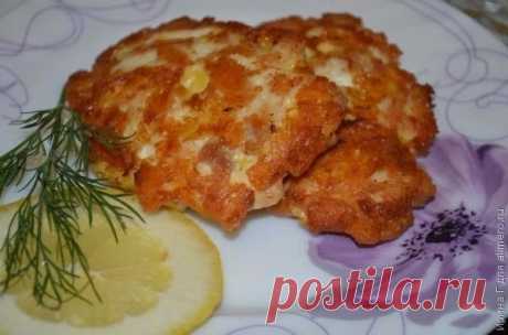 Курино-сырные рубленые котлеты