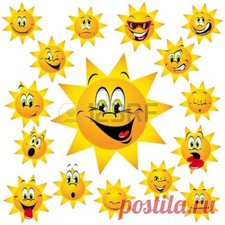 Sun With Many Expressions Royalty Free Cliparts, Vectors, And Stock Illustration. Image 15094561.