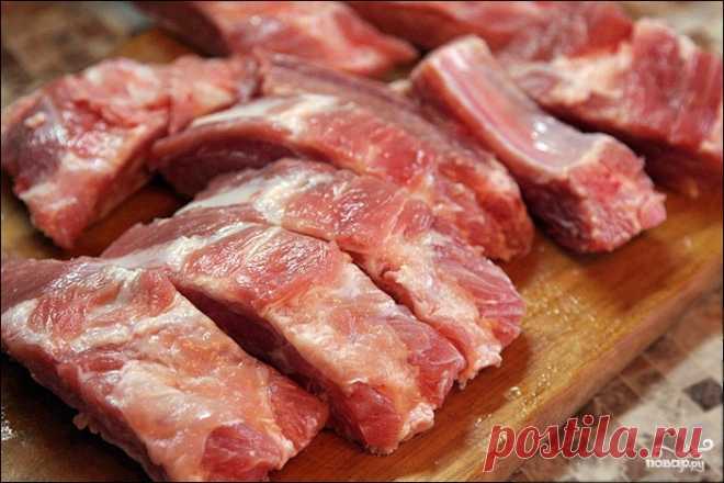 Свинина на ребрышках в духовке - пошаговый рецепт с фото на Повар.ру