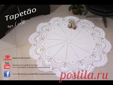 Tapetão em Crochê para Sala - Professora Simone - YouTube