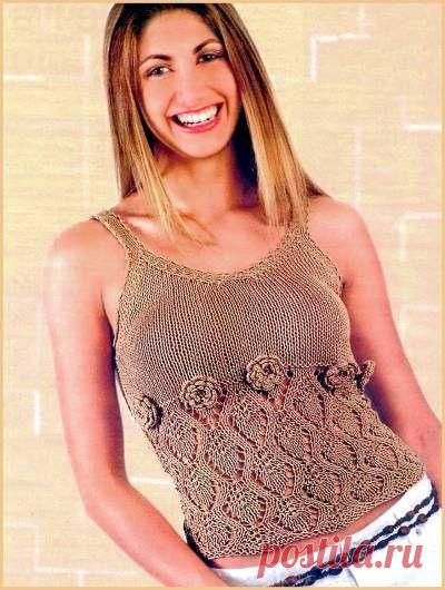 Вяжем летние майки спицами и крючком / Женская одежда крючком. Схемы. / PassionForum - мастер-классы по рукоделию