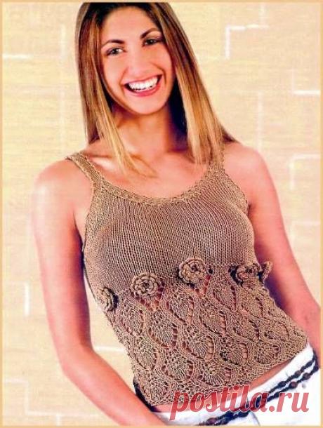 Вяжем летние майки спицами и крючком / Женская одежда крючком. Схемы. / PassionForum - мастер-классы по рукоделию