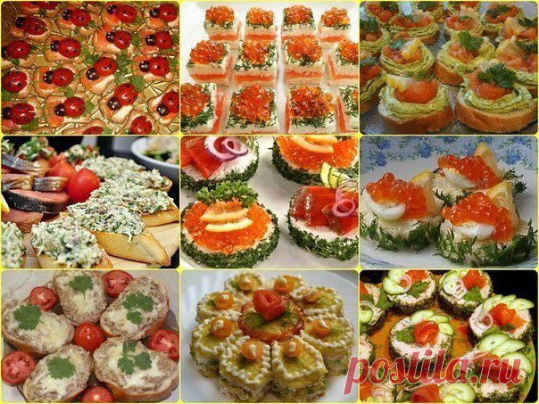 Закусочные бутерброды с печенью трески