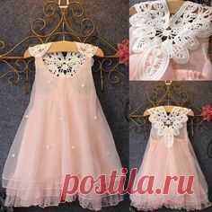 Princess Baby Girls Party Dress Lace Tulle Flower Gown Dress Sundress Clothing #Unbranded #Party