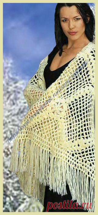 Красивая шаль из журнала Дуплет