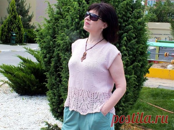 Вяжем летний топ «Нежность» спицами | Журнал Ярмарки Мастеров