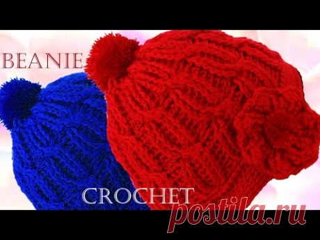 Como tejer un lindo gorro boina trenzado a Crochet o Ganchillo