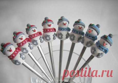 Cнеговик из полимерной глины | 25 фото | Snowman polymer clay