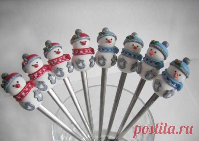 Cнеговик из полимерной глины | 25 фото | Snowman polymer clay