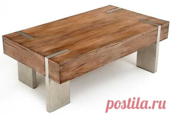 (3) This beautifully designed rustic modern coffee table can add flare to any type of decor. Have it made in reclaimed wood or in the antique mahogany …