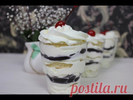 Трайфл / Десерт в стаканчиках / быстрый рецепт