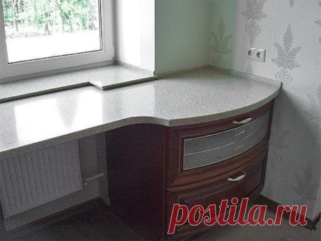Столешница вместо подоконника.