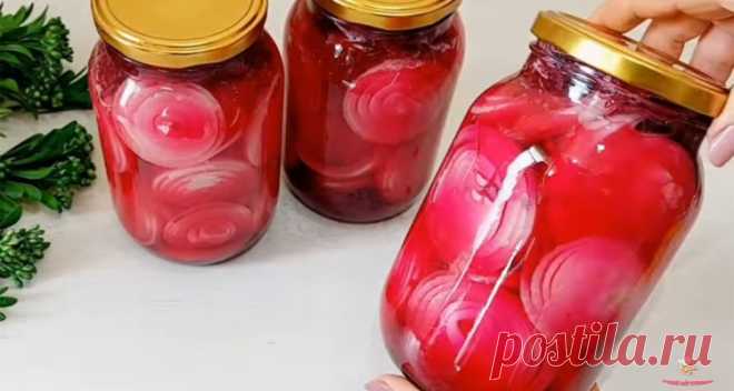 Маринованный лук с буряком