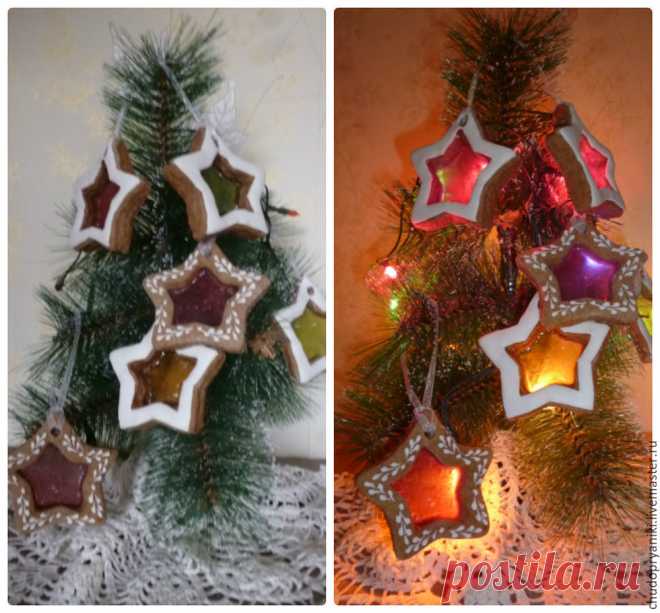 Делаем пряничные звёздочки для украшения ёлки - Ярмарка Мастеров - ручная работа, handmade