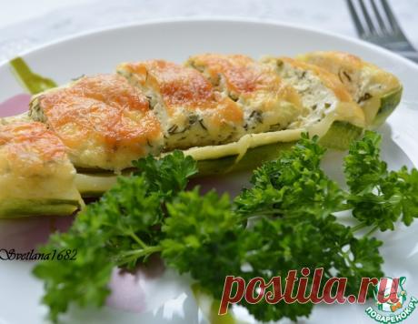 Молодые кабачки, фаршированные творогом – кулинарный рецепт