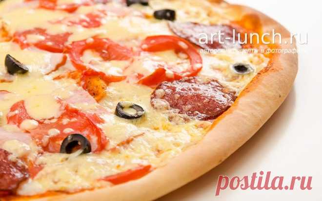 Основа для пиццы (тонкое хрустящее тесто) - пошаговый рецепт с фото