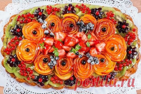 Рецепт вкуснейшего открытого фруктового пирога - Handmade-Paradise
