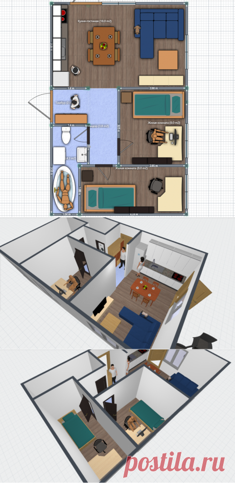 Планировка дома по минимальным нормам строительства. Какой будет площадь? | Villa Estet | Яндекс Дзен