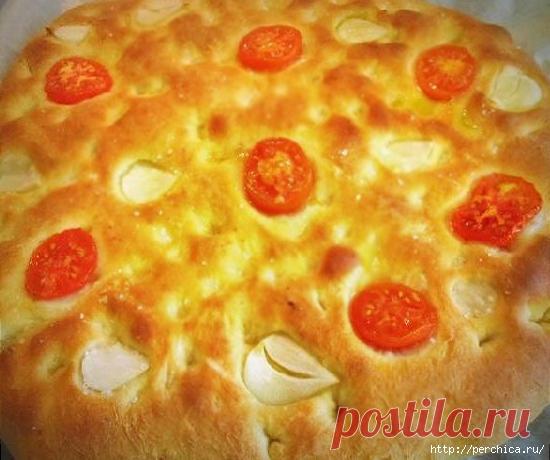 Картофельная фокача с томатами и чесноком - итальянская лепешка. — Кулинарная книга - рецепты с фото