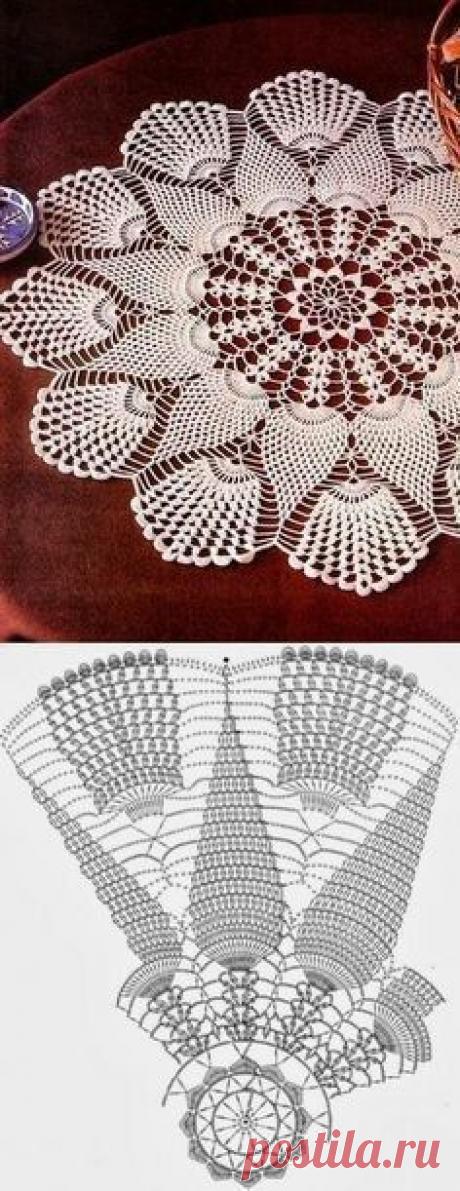 Очаровательная ажурная салфеточка