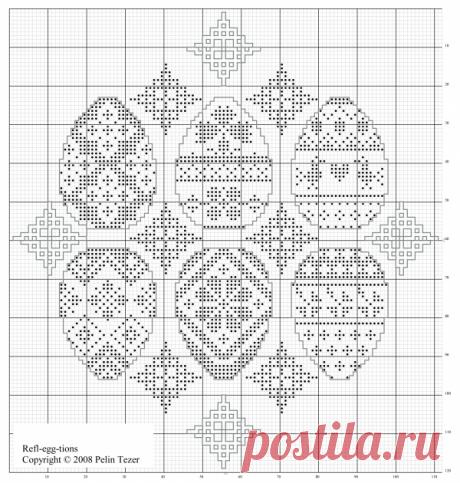 Пасхальная салфетка | Крестик