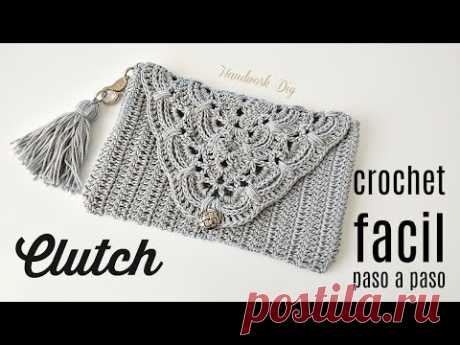 CÓMO TEJER CLUTCH CROCHET FACIL PASO A PASO / HANDWORK DIY