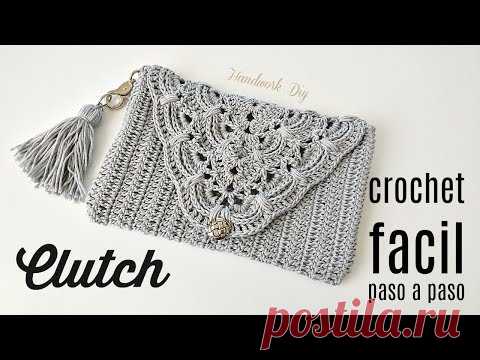 CÓMO TEJER CLUTCH CROCHET FACIL PASO A PASO / HANDWORK DIY