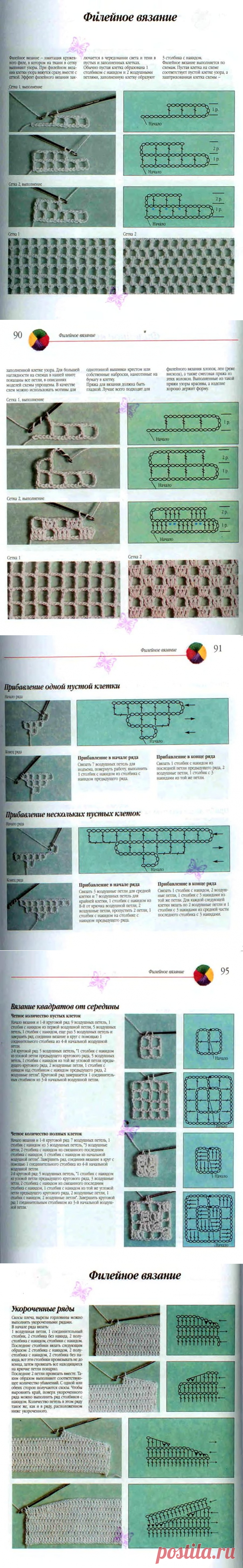 Филейное вязание .Часть 1.(пост отредактирован)