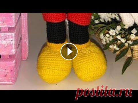Микки Маус крючком (урок 7, ботинки) Микки Маус крючком (урок 7, ботинки)...