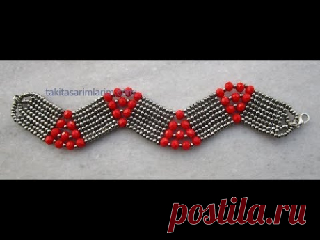 (163) Bileklik Yapımı ( Herringbone Tekniği ) - YouTube