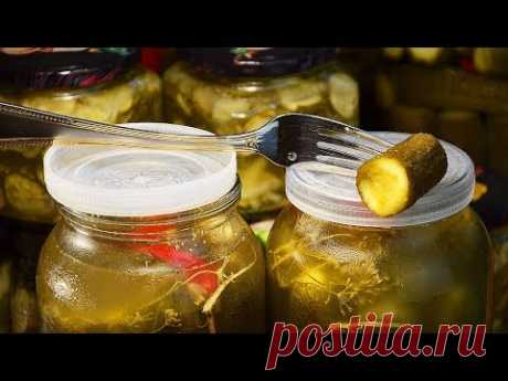 ОГУРЦЫ НА ЗИМУ за 5 минут. БАБУШКИН РЕЦЕПТ Без Уксуса, под КАПРОНОВОЙ Крышкой