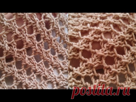 Облегчённая сеточка для летних изделий❤️🧶knitting pattern.