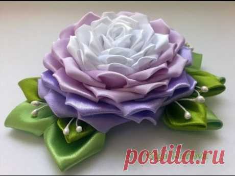 🌺 Роза Канзаши Мастер Класс / Rose Kanzashi
