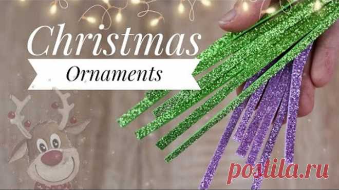 Как сделать новогодние игрушки на ёлку из фоамирана своими руками. DIY Christmas ornaments. 🎄