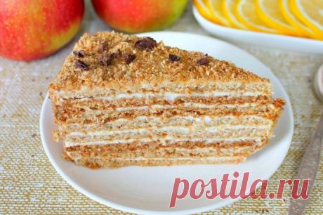 Медовик со сливками