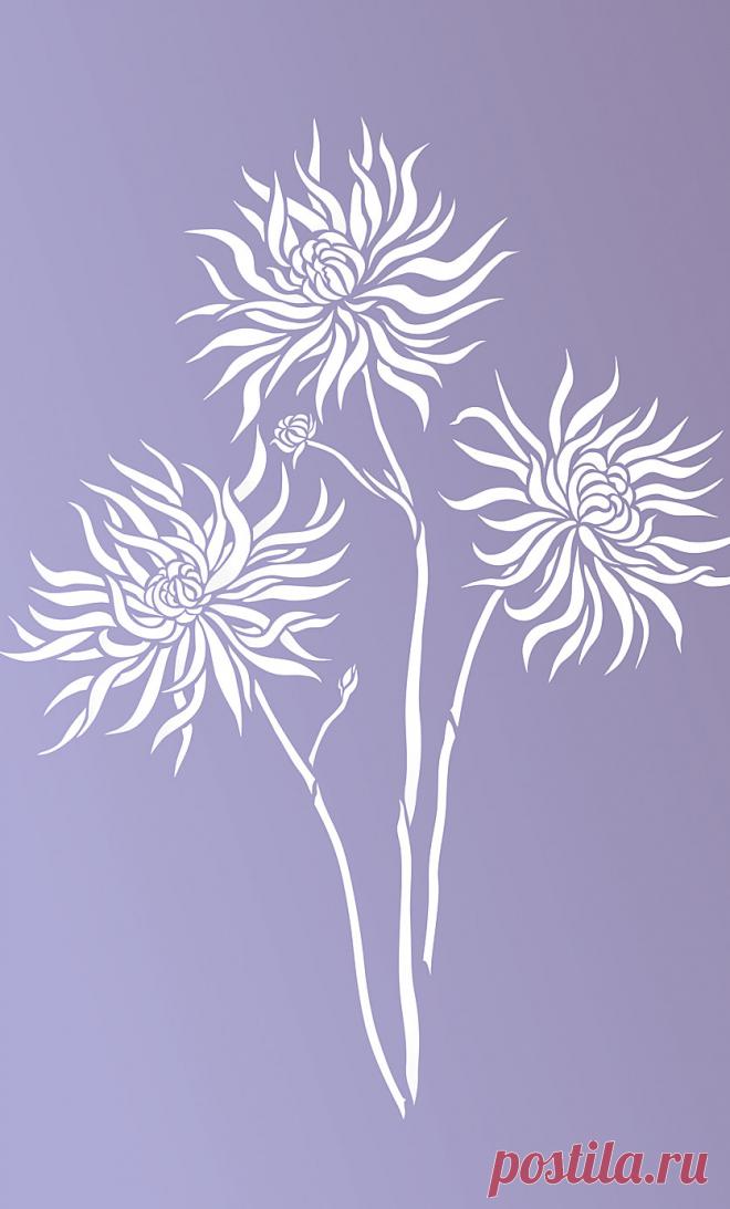 Малая хризантема цветок трафарет Theme Pack - Хенни Донован Motif