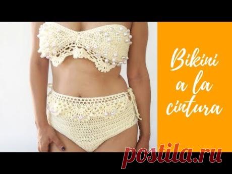 Cómo hacer BIKINI BOTTOM con cuentas a CROCHET | a la cintura 👙| #Tejeresmás