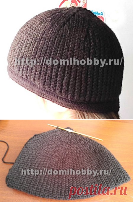 Вязание мужской шапки крючком