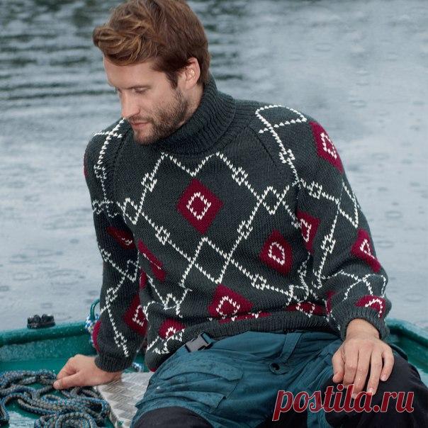 Мужской свитер спицами жаккард. Свитер жаккард схемы | Лаборатория домашнего хозяйства