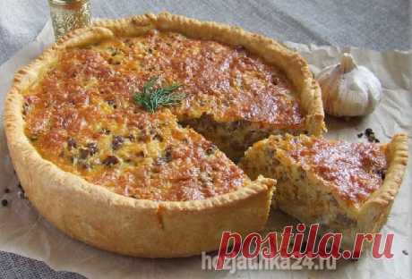 Открытый пирог с мясом и овощами — Домашний уют