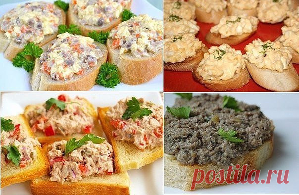 НАМАЗКИ НА ХЛЕБУШЕК. 10 рецептов.