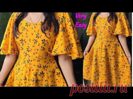 Umbrella Cut Kurti With Umbrella Sleeves Cutting and Stitching