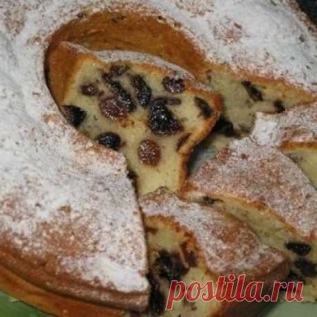 Йогуртовый кекс с черносливом