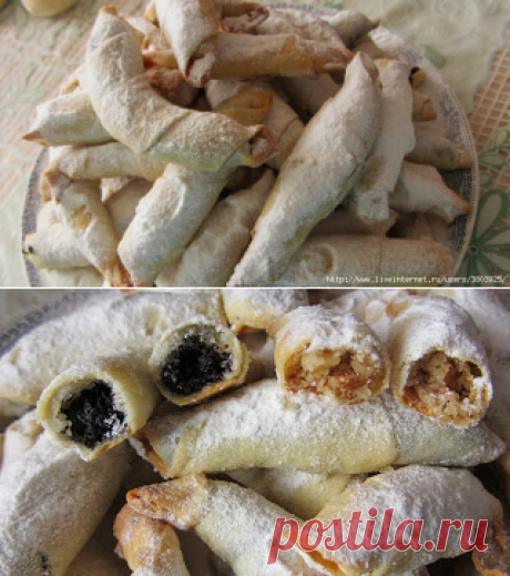 Обалденные рогалики - тончайшее, хрустящее тесто и много сладкой вкусной начинки! | Четыре вкуса